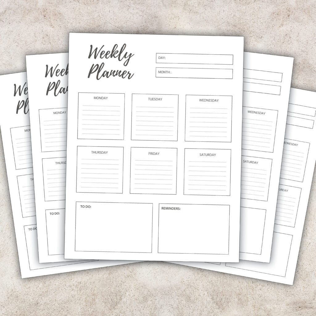 Weekly planner