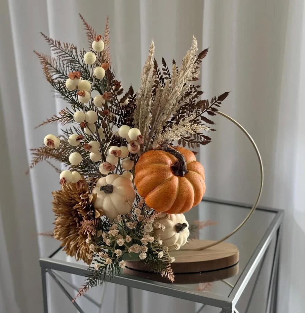 Fall Centerpiece with Pumpkins