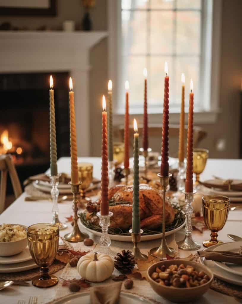 Thanksgiving with candles