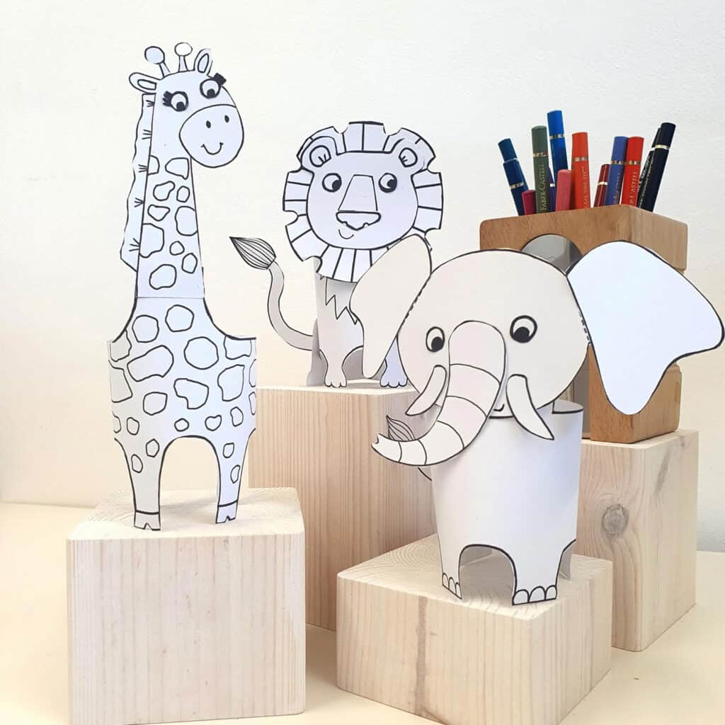 Safari Animal Cut and Color Activity