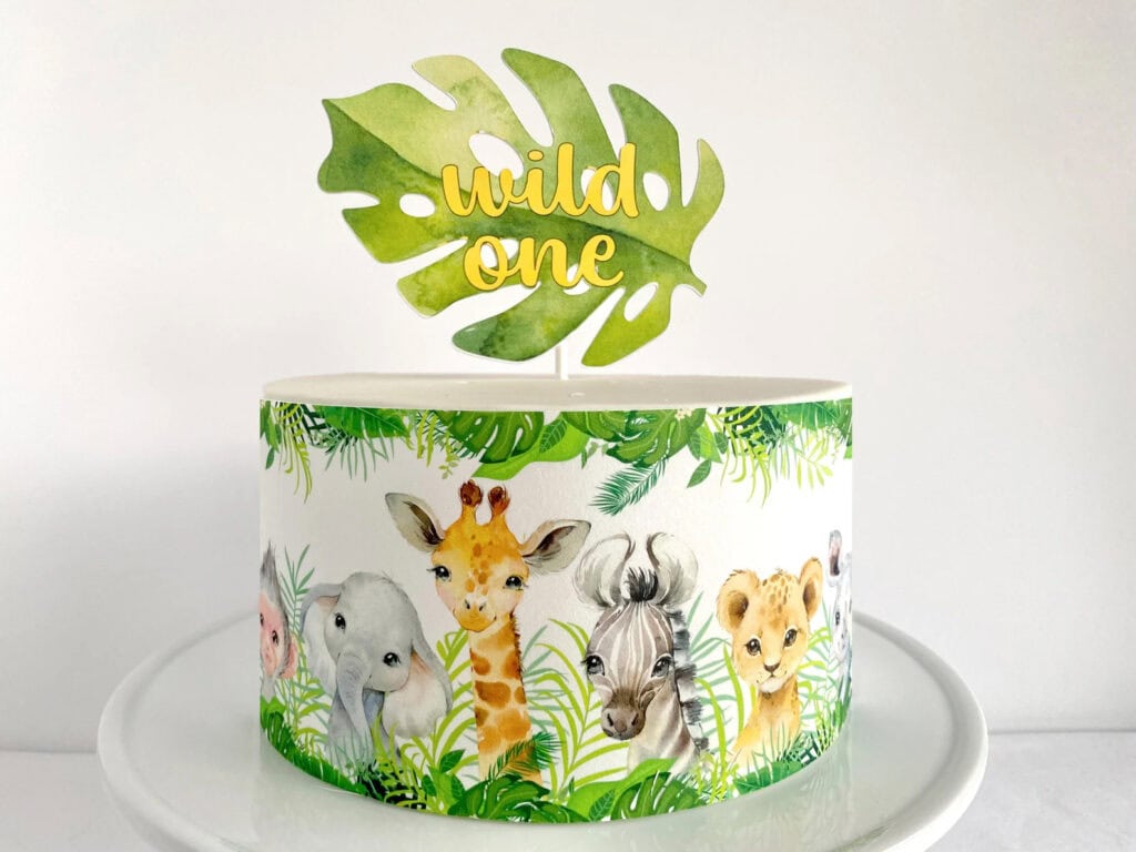 Safari Animals Edible Cake Wrap