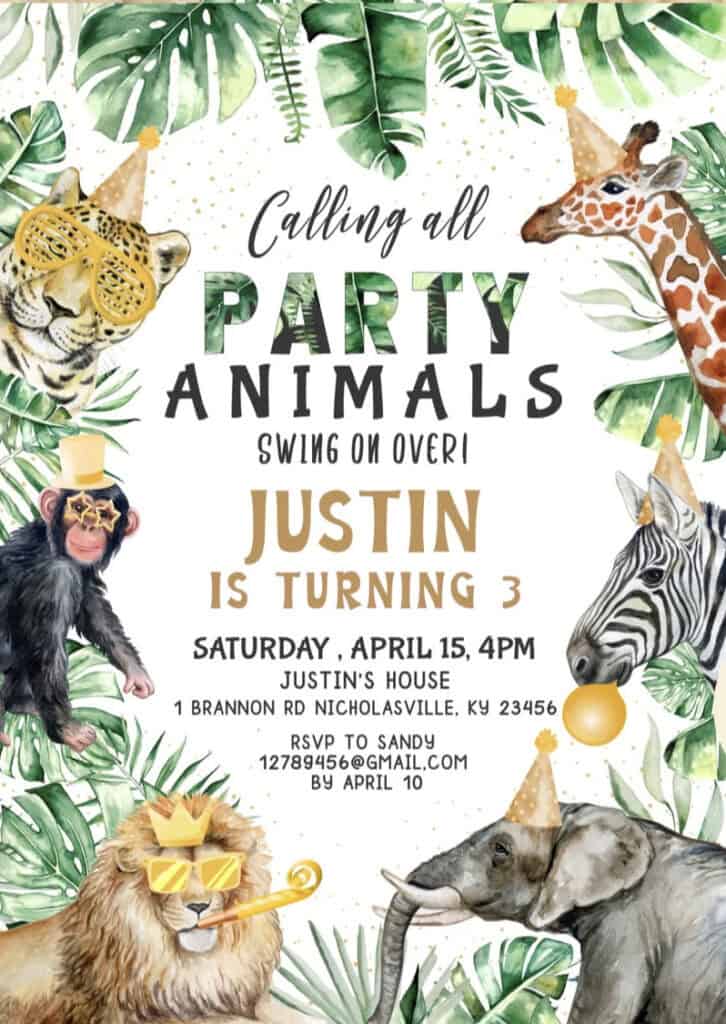 Safari Invitation
