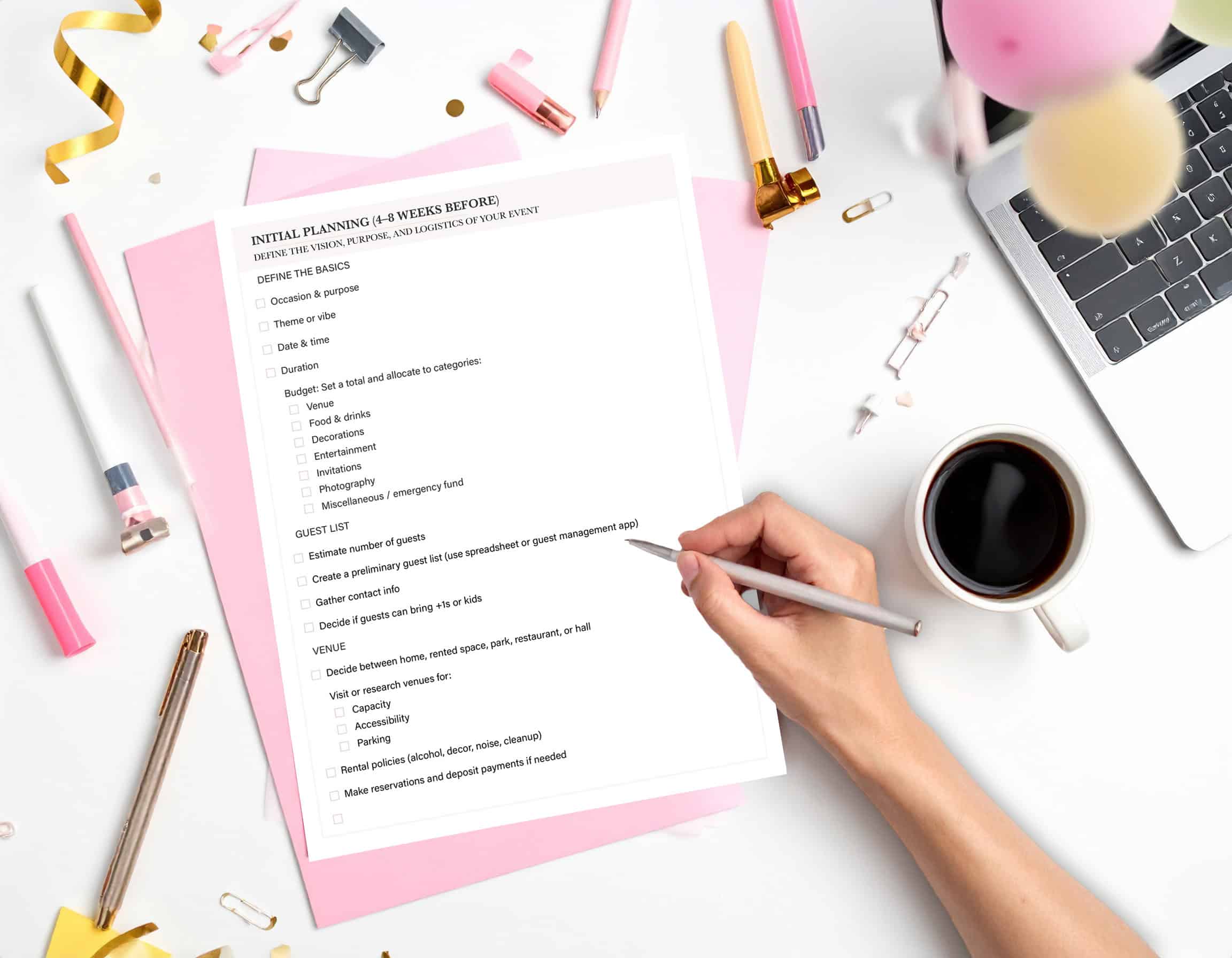 checklist mockup