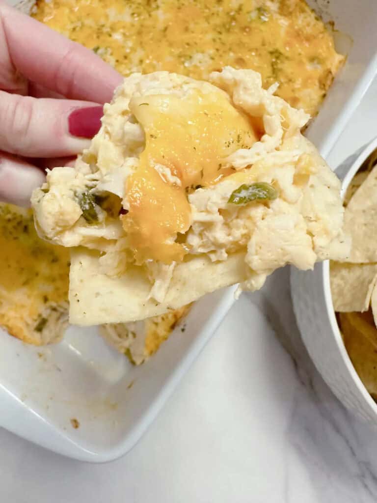 Oven Baked Healthy Buffalo Chicken Dip
