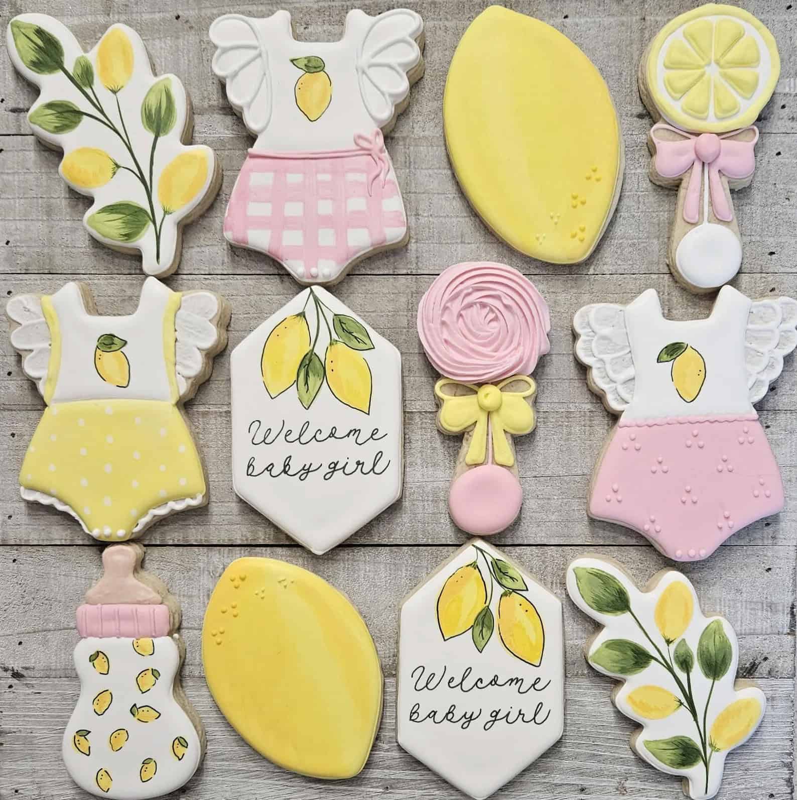 Lemon Baby Shower Cookies