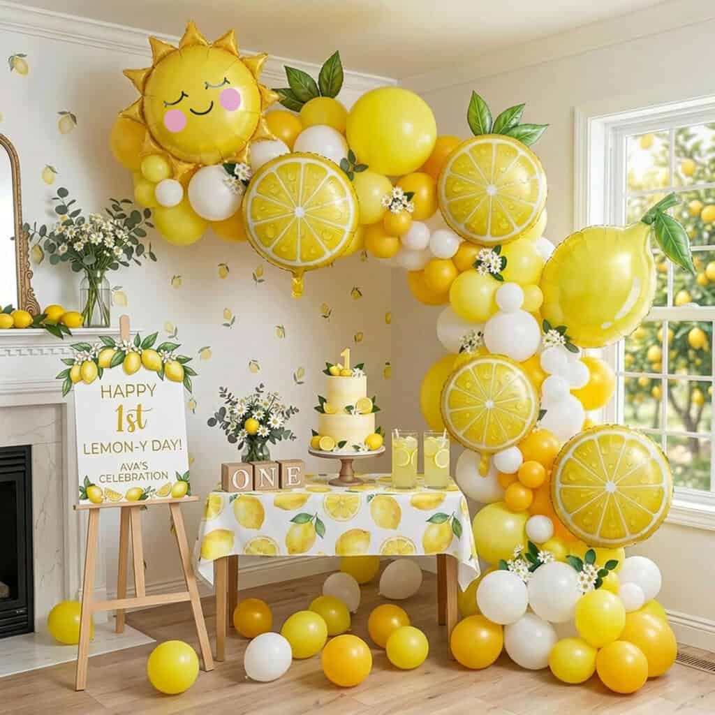 Lemon Balloon Garland