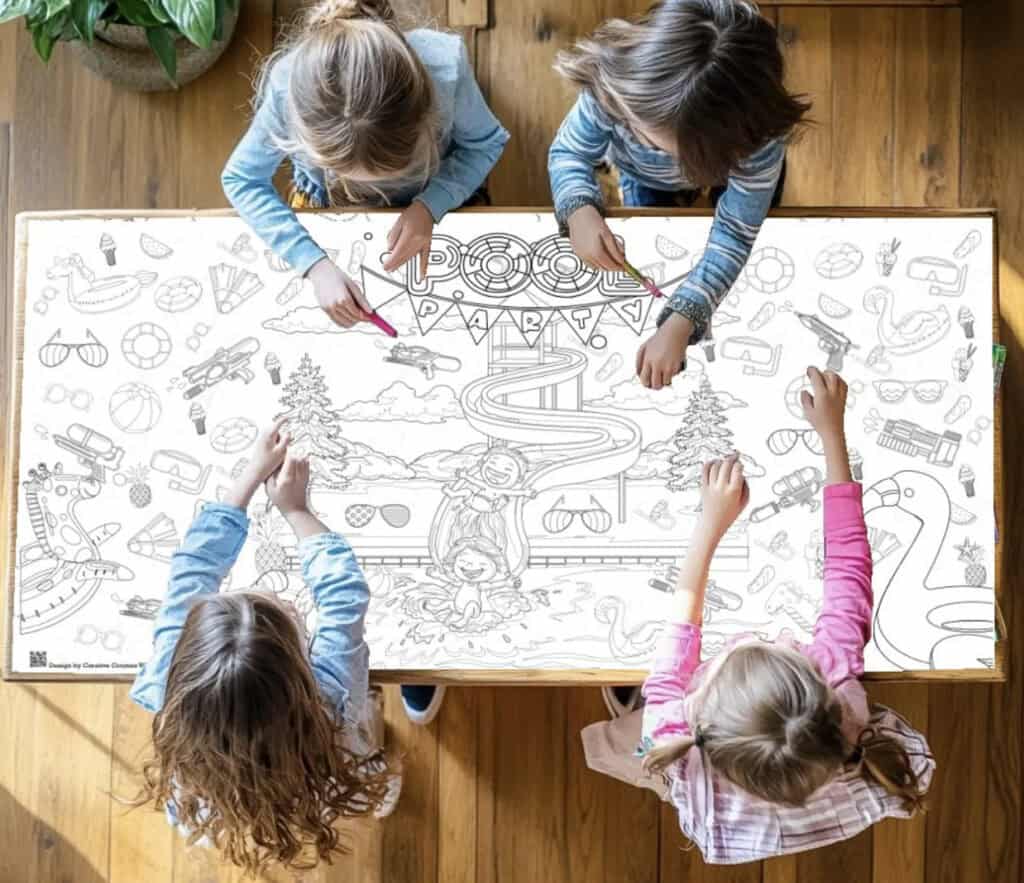 Pool Coloring Page