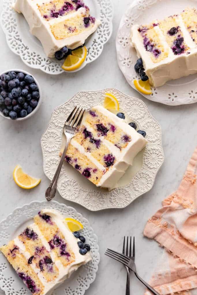 lemon blueberry layer cake
