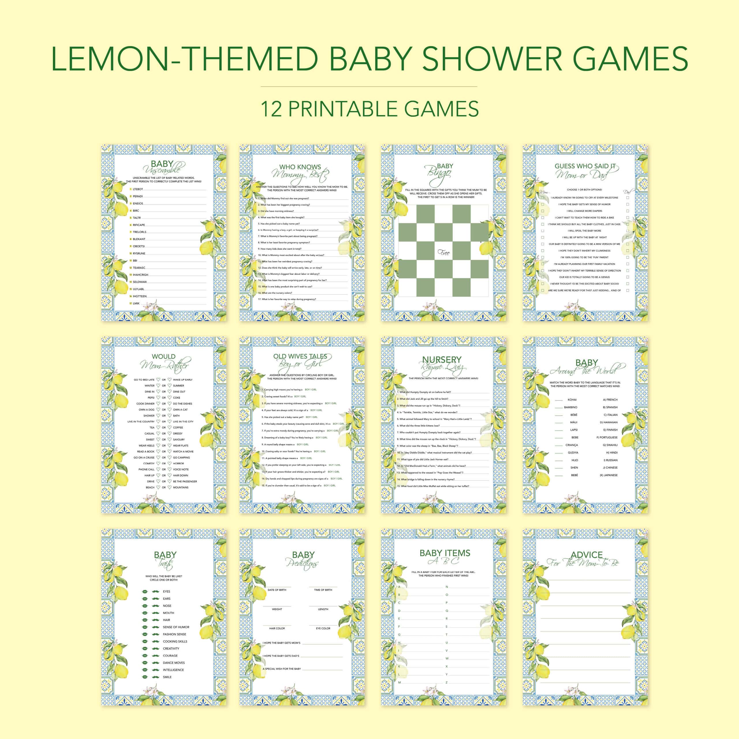 Baby Shower Games