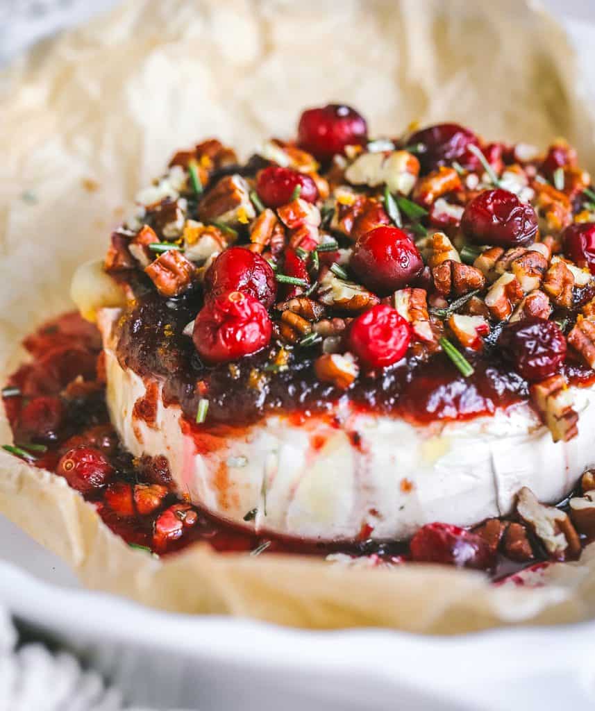 Baked Brie with Cranberry and Pecans