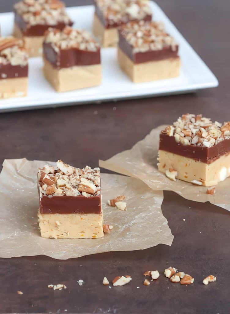 Easy Chocolate Pumpkin Fudge with Pecan Crunch