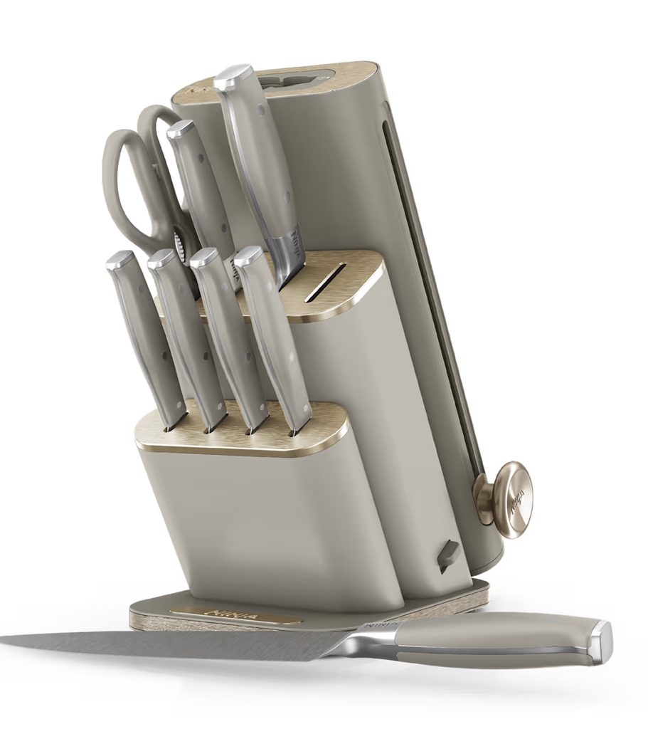 Ninja NeverDull 10-Piece Steel Knife Set with Removable Sharpener,