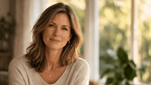midlife woman representing menopause symptoms and hormone health