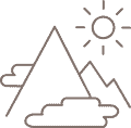 Texas Green Clean logo on a mountain landscape, eco-friendly cleaning service in Texas.