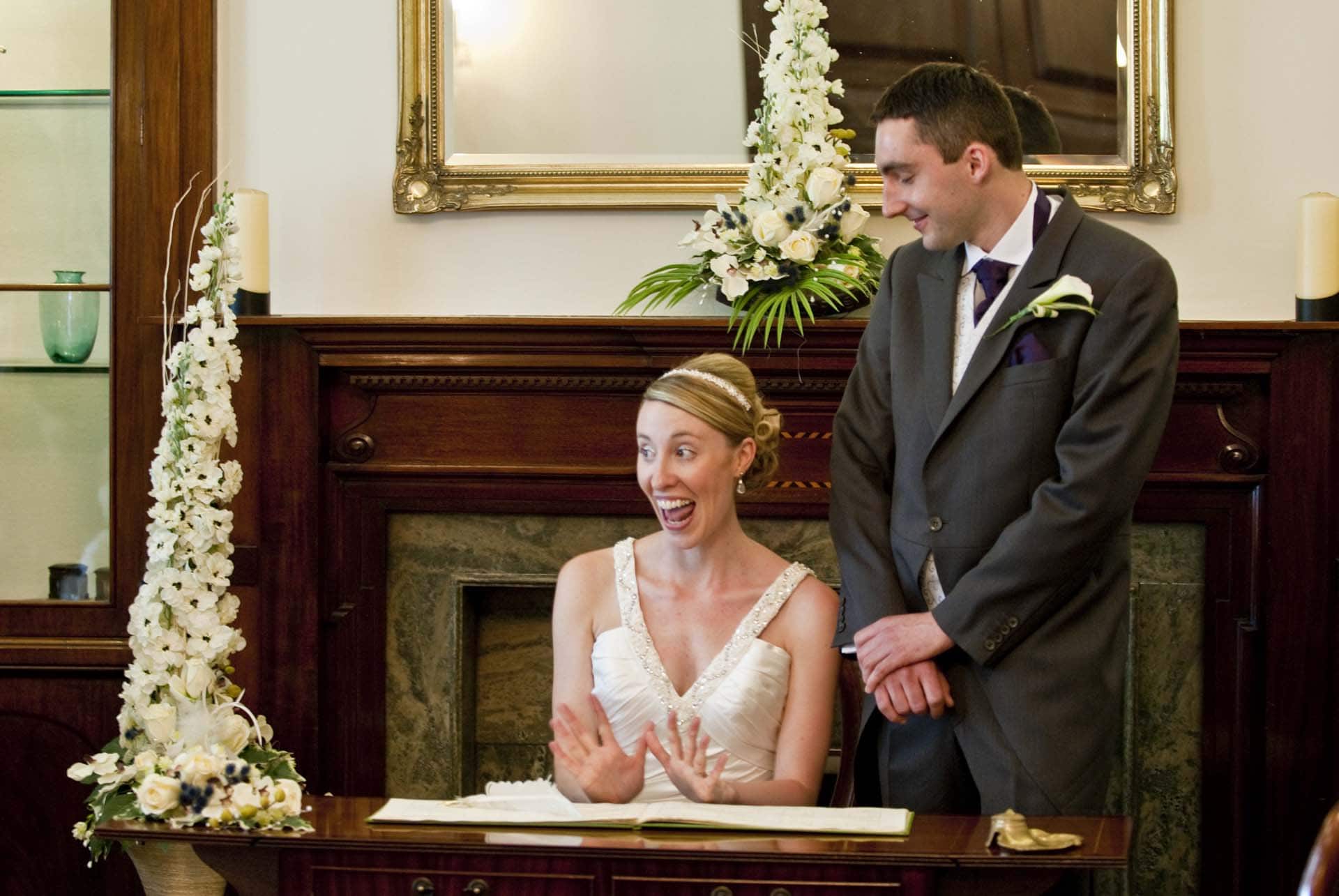 Leatherhead register office reportage wedding photography surrey