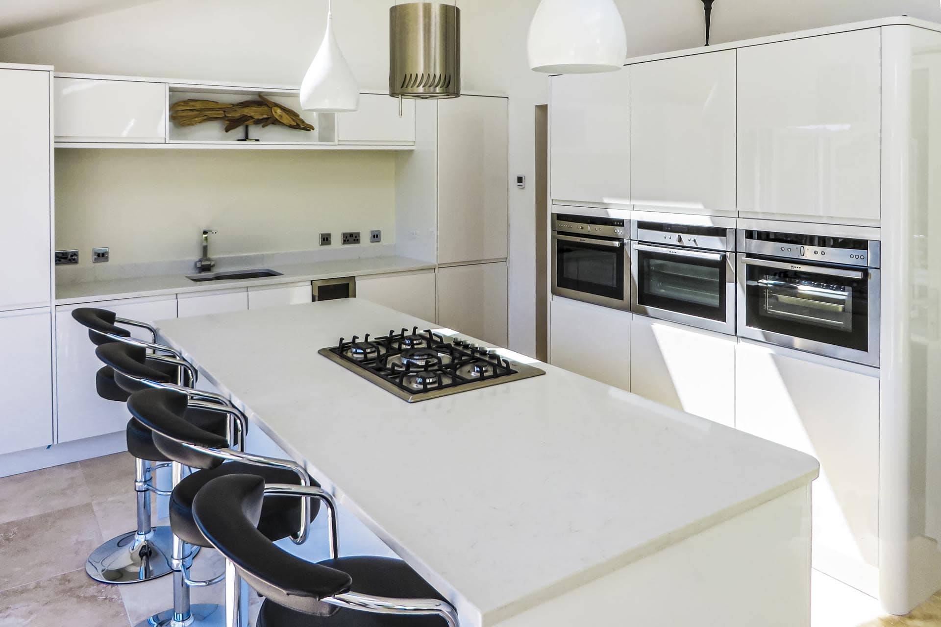 photographing kitchens edited image of customer kitchen quartz worktops Andrew King Photography