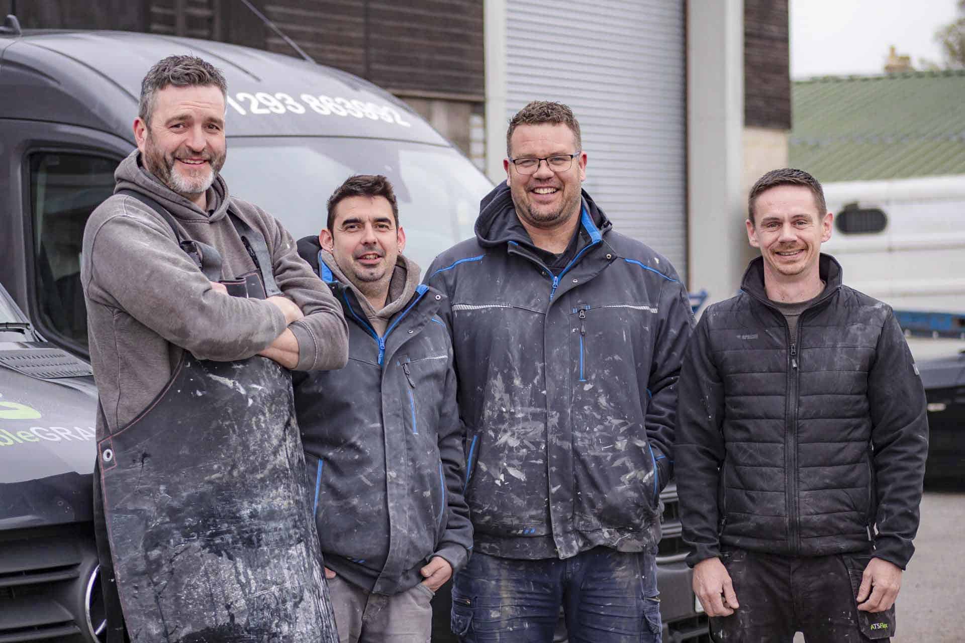 Ben Scott Dave Jon stonemasons granite worktop fitters bromley photographer