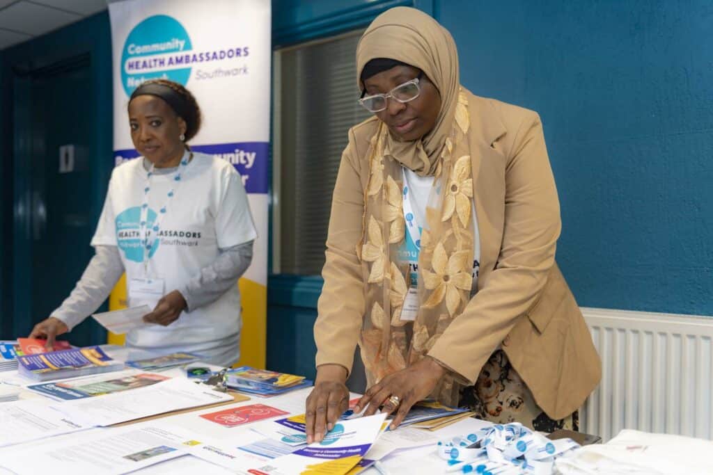 Southwark health ambassadors cherry gardens hall