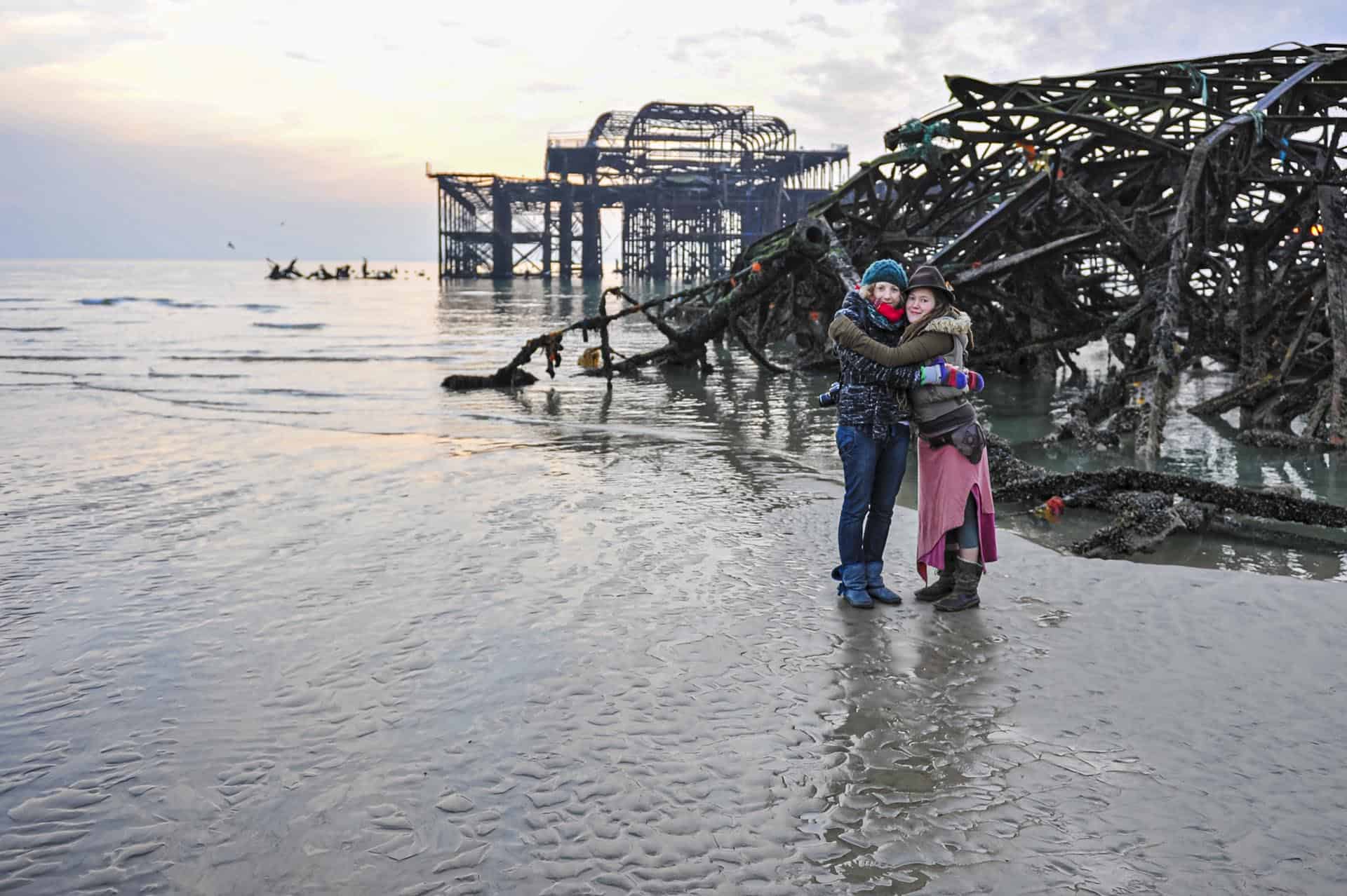 Brighton girls west pier January 2009 nikon v canon bromley wedding photographer