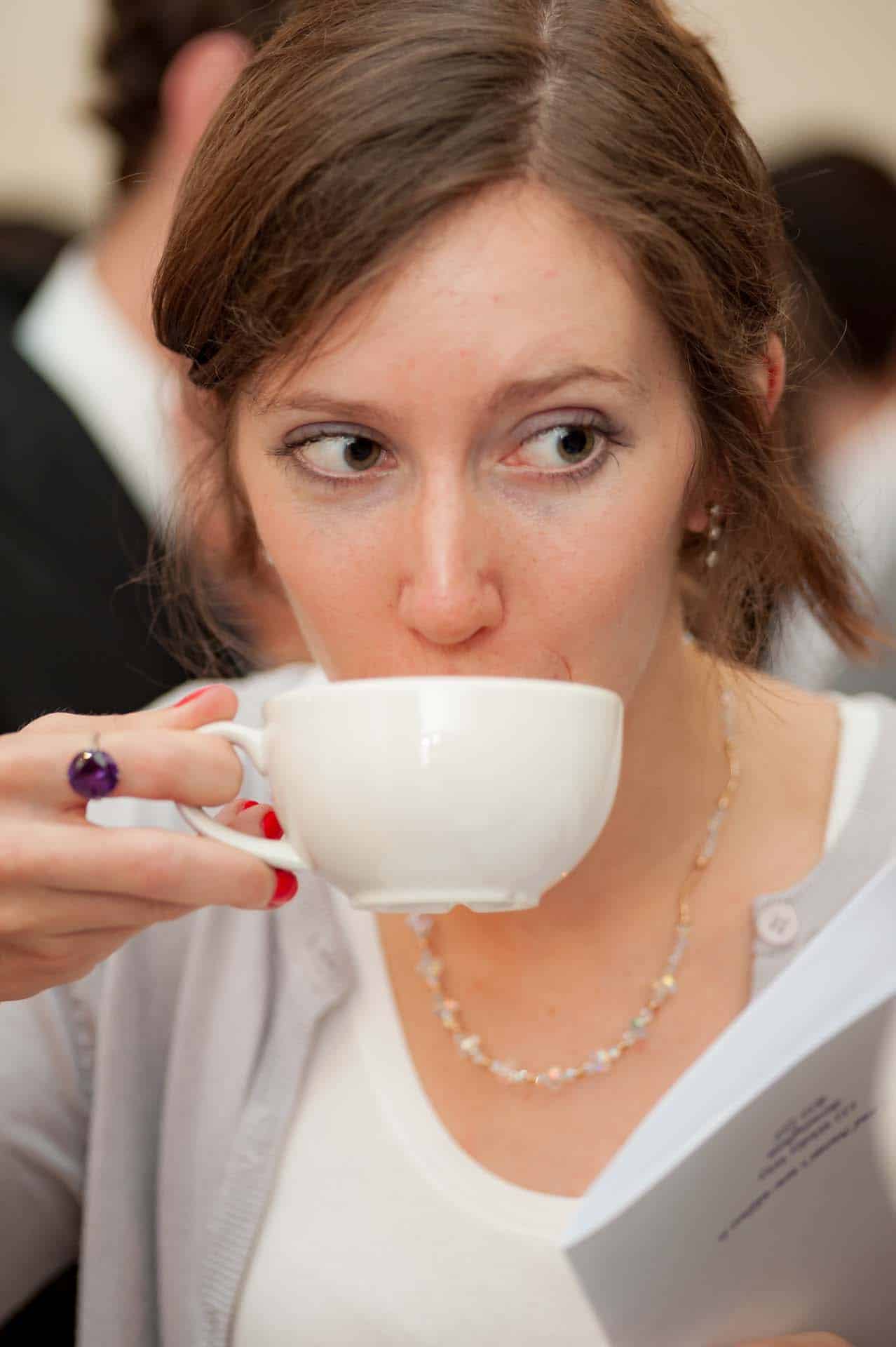 Taking tea at a Surrey wedding Ashtead