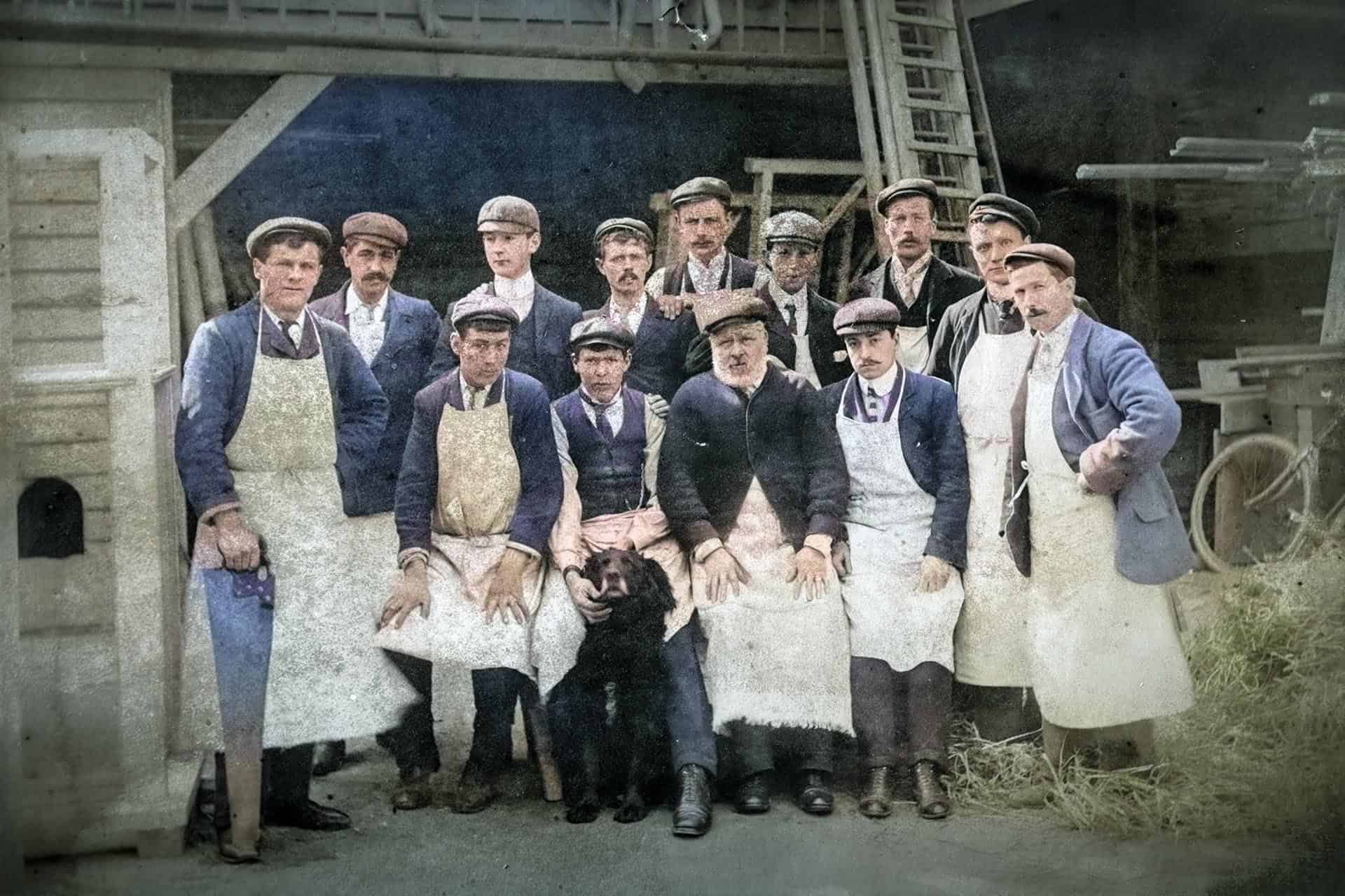 digitising and colourising family photos Crawley carpenters and undertakers