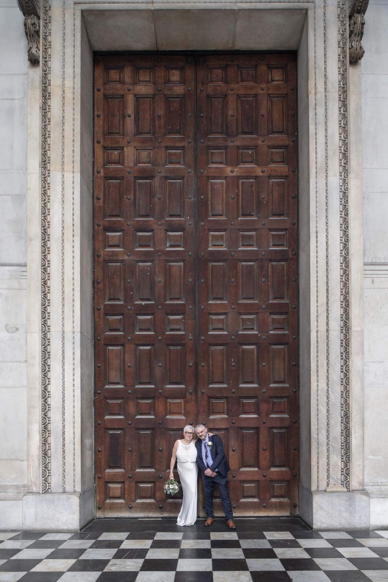 Pat and Alex wedding at St Paul's Cathedral West Door