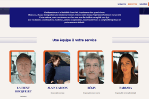 Site Transbroker - Equipe