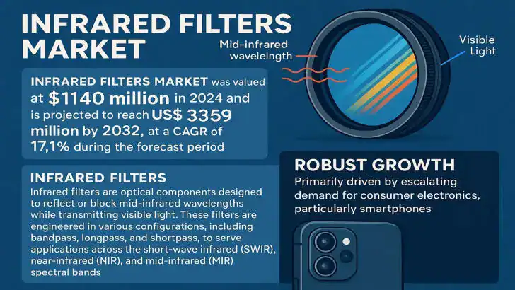 Infrared Filters Market Size, Top Trends & Key Players Powering Optical Growth by 2032