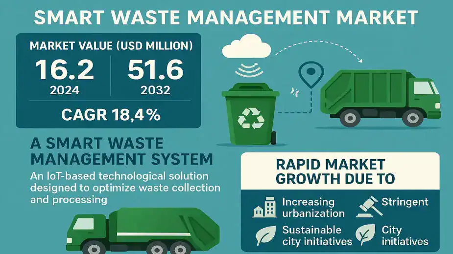 Smart Waste Management Market Size, Top Trends & Key Players Transforming Cities by 2032