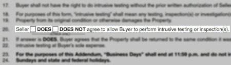 home inspection contingency form