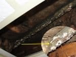 Corroded galvanized steel drain