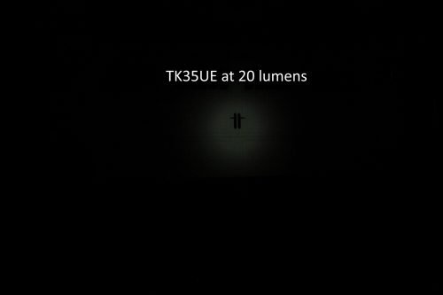 TK35UE at 20 lumens