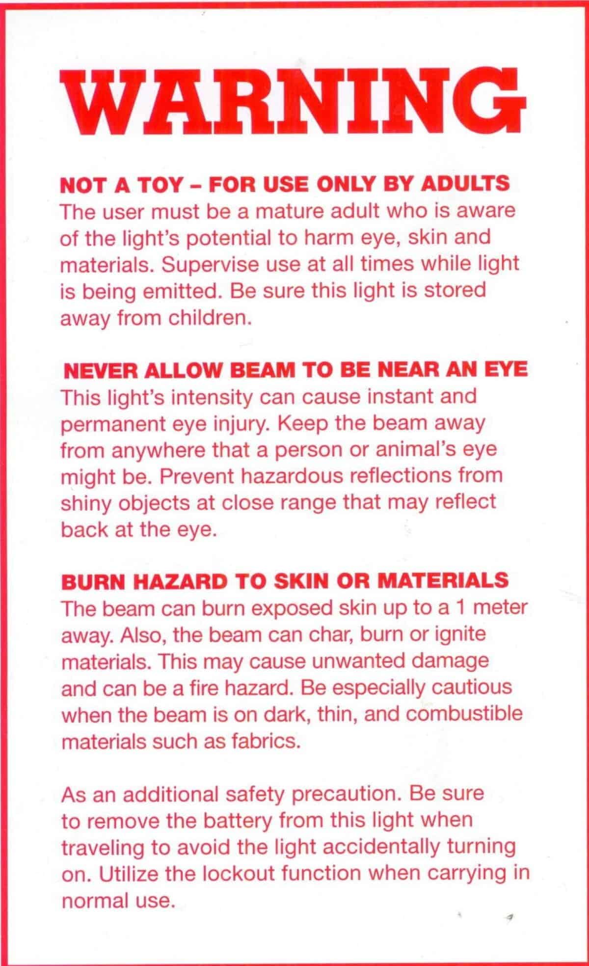 TK72R warning sheet