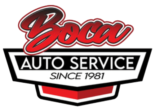 Boca Auto Service logo with established date since 1981, automotive repair.