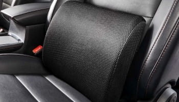 Headrest cushion for car seats, enhancing comfort and lumbar support.