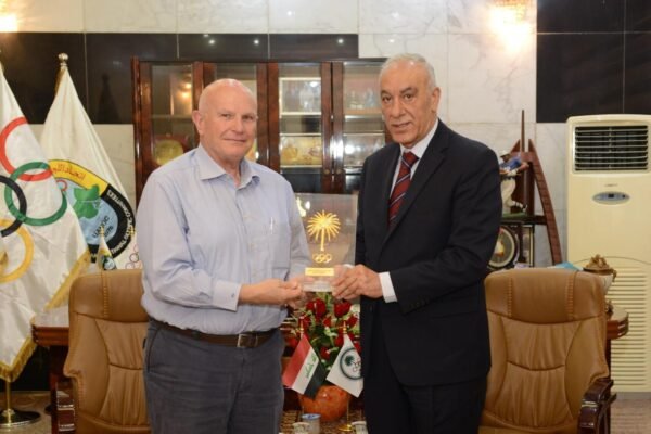 استقبال لرئيس اللجنة الاولمبية اللبنانية في العراق وحمودي أمل استمرار التعاون الرياضي مع لبنان