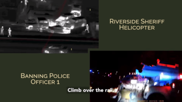 INSANE VIDEO! Hundreds of shots fired at driver ramming cops cars in California, one car flips and lands on top of deputy