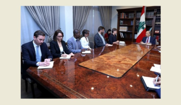 عون ابلغ وفد بعثة المنظمة الدولية للفرنكوفونية ترحيب لبنان بمشاركة مندوبين عن البعثة في مراقبة الإنتخابات