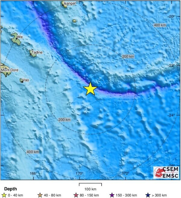 7.2-magnitude earthquake hits Loyalty Islands