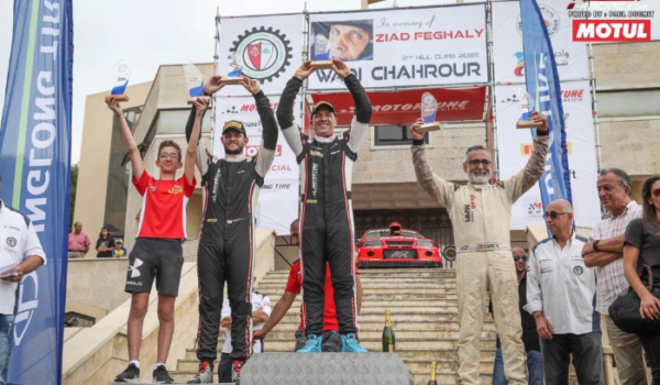 بالصور: روجيه فغالي بطل السباق الثاني لتسلق الهضبة في وادي شحرور