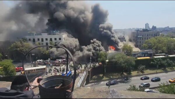 Video: Multiple stores are on fire in Brooklyn, NY