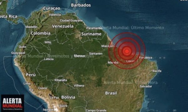 Strong M4.8 earthquake strikes off the coast of Maranhão, Brazil