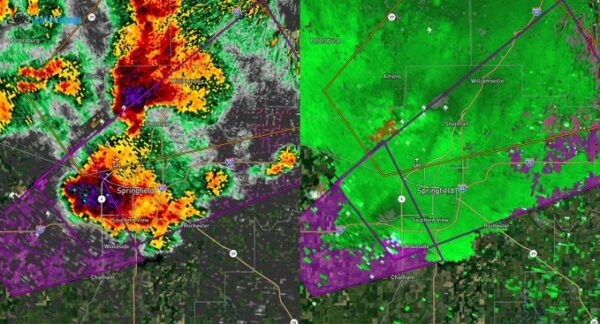 Confirmed Tornado and Severe Hail Threatening Springfield, IL 3 Springfield