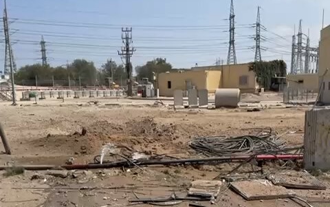 بالفيديو: أضرار بمحطة الكهرباء بمدينة أسدود