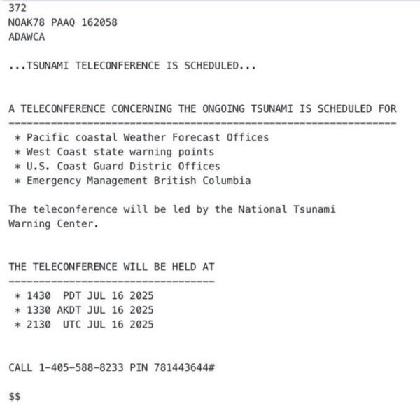 🔴 Teleconference Scheduled to Address Alaska Peninsula Earthquake and Tsunami Warnings 3 Alaska Peninsula earthquake and tsunami warning