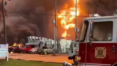 Arcola Oil Company Explosion in Roseland Louisiana Huge Flames Captured on Video