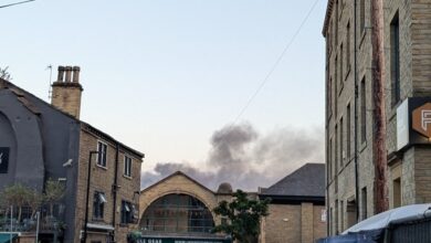 Halifax Fire Today Thick Smoke From Massive Blaze on Siddal Top Lane