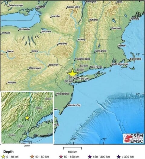 Small earthquake felt in New York City