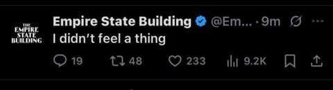 Message from Empire State Building after small earthquake