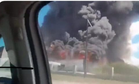 Fire in Manaus Brazil